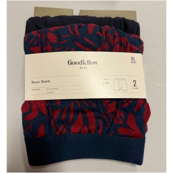 Goodfellow & Co Men's Floral Print Boxer Briefs 2pk Blue/Red Size XL - Picture 1 of 4